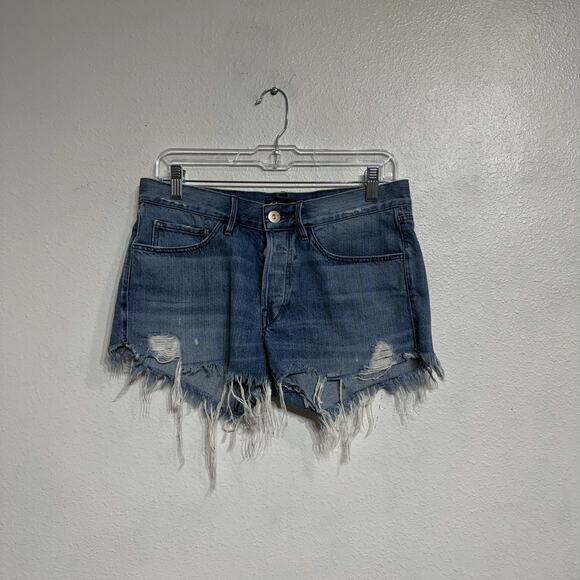 3x1 NYC Cut Off Denim Distress Shorts Sz 25 - Picture 2 of 13